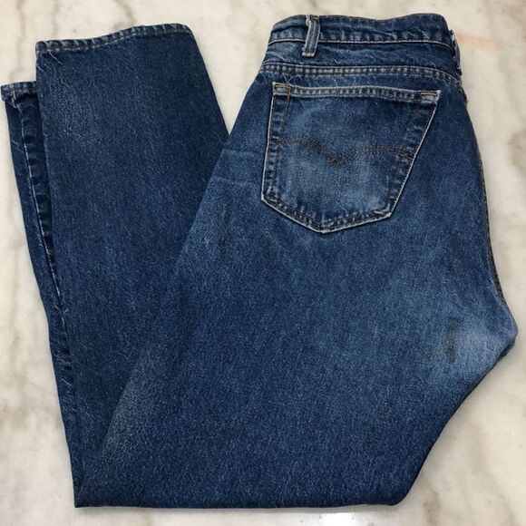 Vintage 1991 Levi’s 505 35x31 Made in USA Medium Wash Straight Leg Regular Fit - Picture 6 of 13
